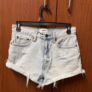 Pistola Faded Blue Ripped Jean Shorts
